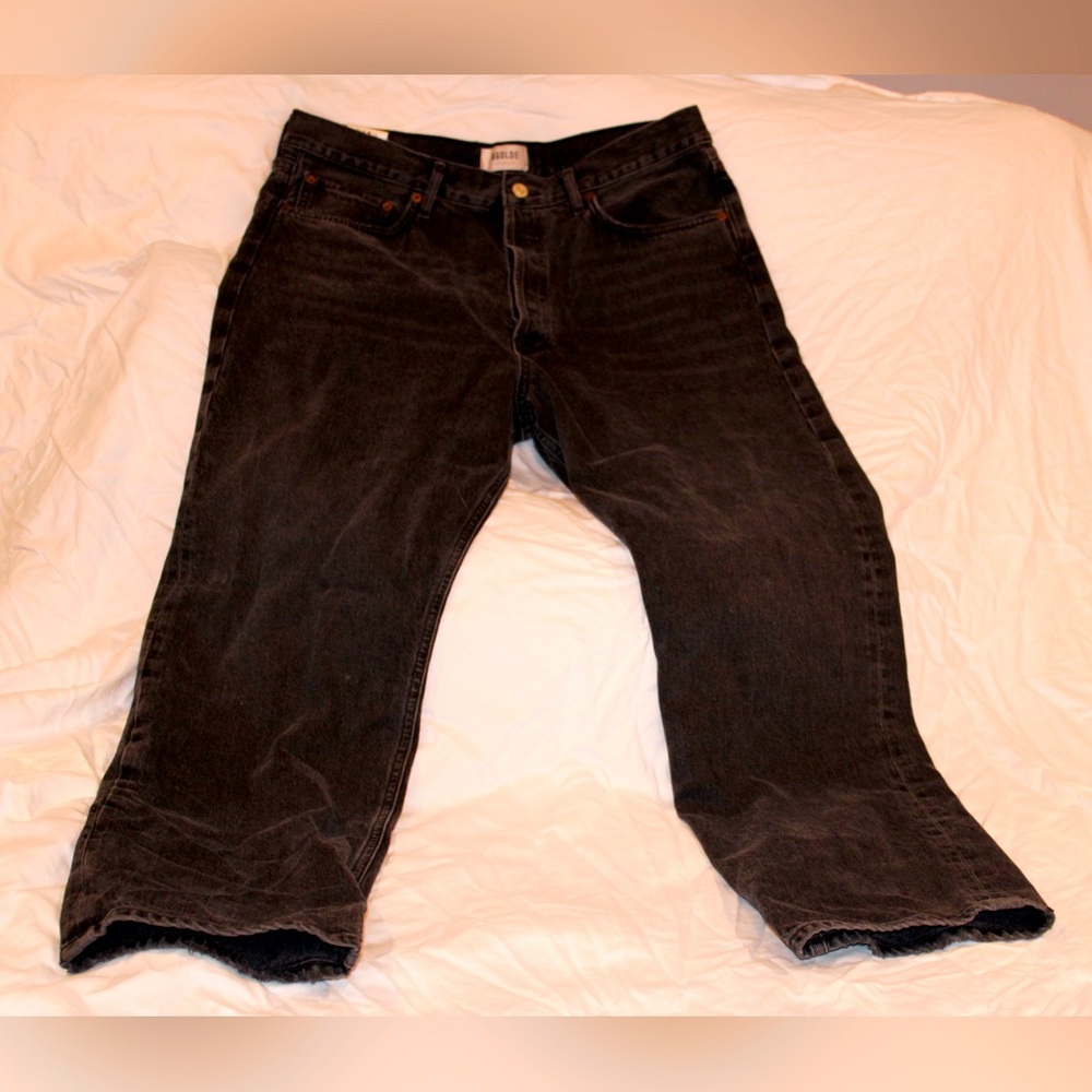 AGOLDE Size 31 90s Pinch Waist Black Jeans